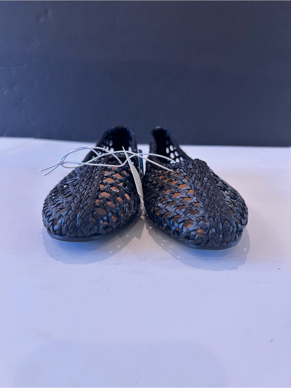New NWT Black Woven Ballet Flats Memory Foam Slip-On Shoes NWT - Picture 2 of 10